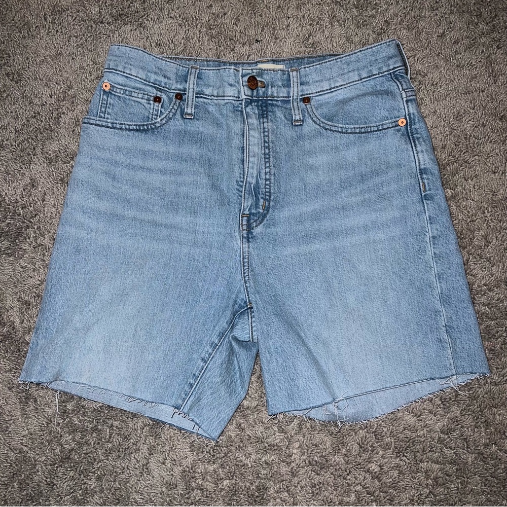 Madewell Slim Wide-Leg Crop Jean Cut Off Shorts Women’s 32 Denim